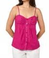 Joie Lavan Sleeveless Top In Fuchsia Red In Pink