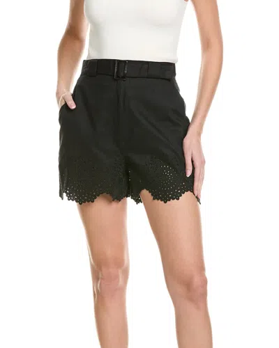 Joie Lavena Linen-blend Short In Black