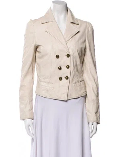 Pre-owned Joie Leather Biker Jacket In Brown