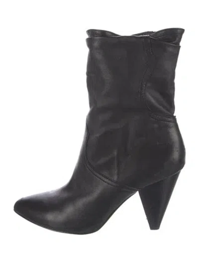 Pre-owned Joie Leather Boots In Black