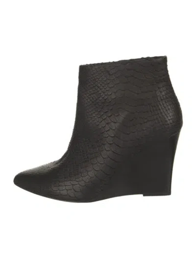 Pre-owned Joie Leather Boots In Black