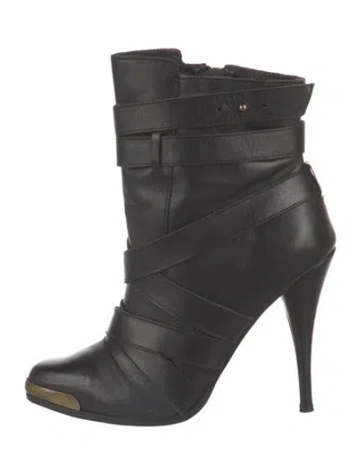 Pre-owned Joie Leather Boots In Black