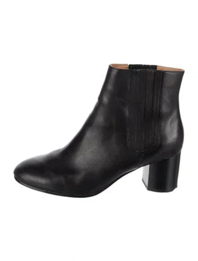 Pre-owned Joie Leather Chelsea Boots In Black