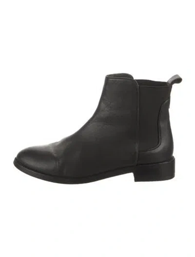 Pre-owned Joie Leather Chelsea Boots In Black