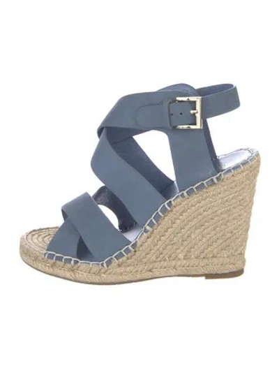 Pre-owned Joie Leather Colorblock Pattern Pumps In Blue