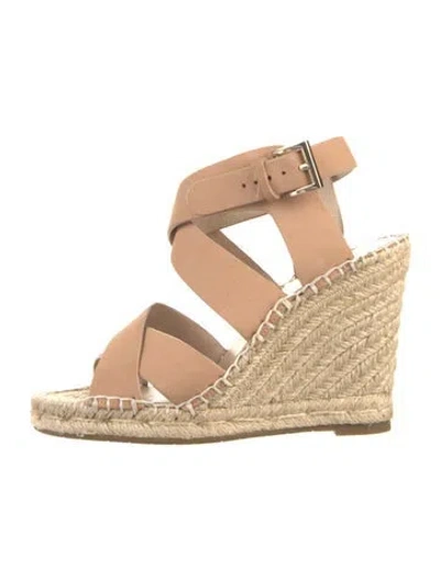 Pre-owned Joie Leather Espadrilles In Neutral