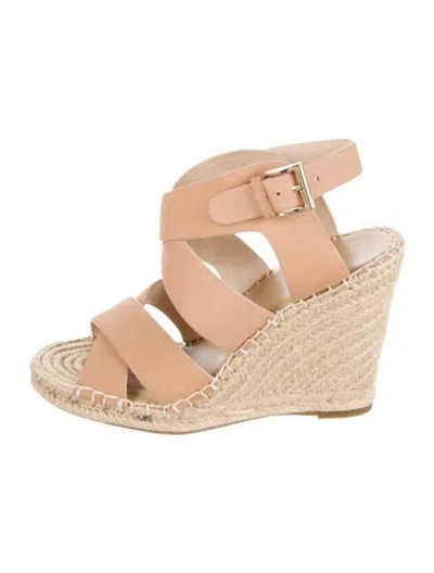 Pre-owned Joie Leather Espadrilles In Neutral