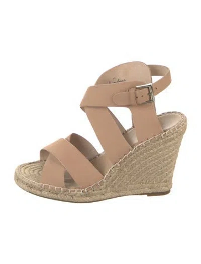 Pre-owned Joie Leather Espadrilles In Neutrals