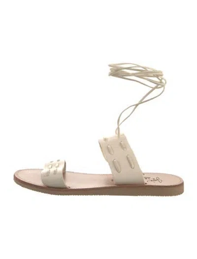 Pre-owned Joie Leather Flats In Neutral