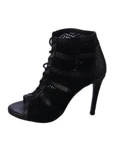 Pre-owned Joie Leather Gladiator Sandals In Black