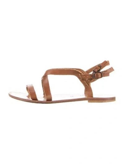 Pre-owned Joie Leather Gladiator Sandals In Brown