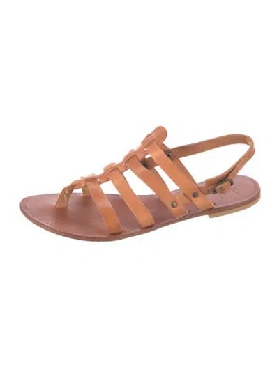 Pre-owned Joie Leather Gladiator Sandals In Brown