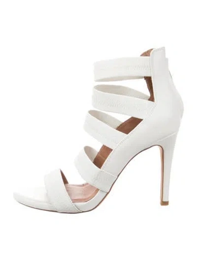Pre-owned Joie Leather Gladiator Sandals In White