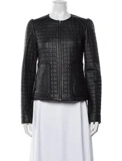 Pre-owned Joie Leather Jacket In Black