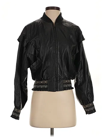 Pre-owned Joie Leather Jacket In Black