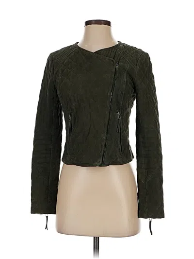 Pre-owned Joie Leather Jacket In Green