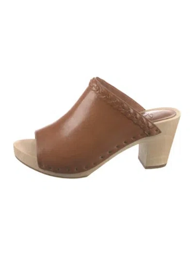 Pre-owned Joie Leather Mules In Brown