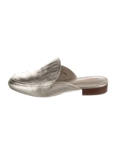 Pre-owned Joie Leather Mules In Gold