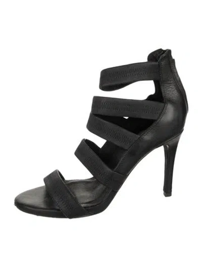 Pre-owned Joie Leather Sandals In Black