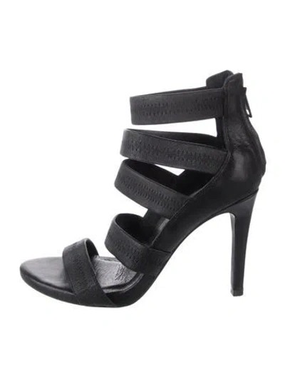 Pre-owned Joie Leather Sandals In Black