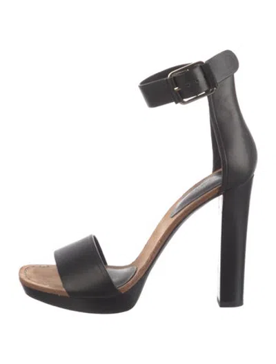 Pre-owned Joie Leather Sandals In Black