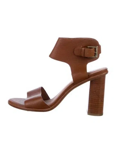 Pre-owned Joie Leather Sandals In Brown
