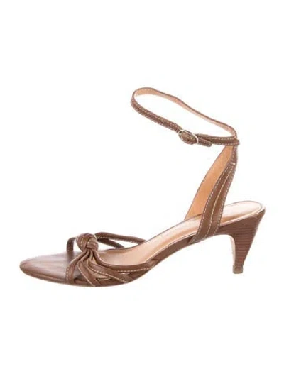 Pre-owned Joie Leather Sandals In Brown