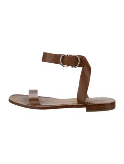 Pre-owned Joie Leather Sandals In Brown