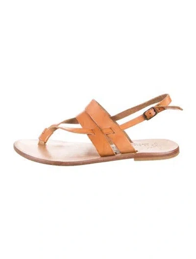 Pre-owned Joie Leather Sandals In Brown