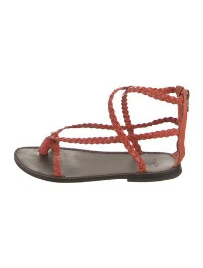 Pre-owned Joie Leather Sandals In Orange
