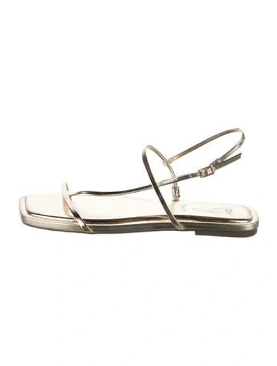 Pre-owned Joie Leather Sandals In Silver