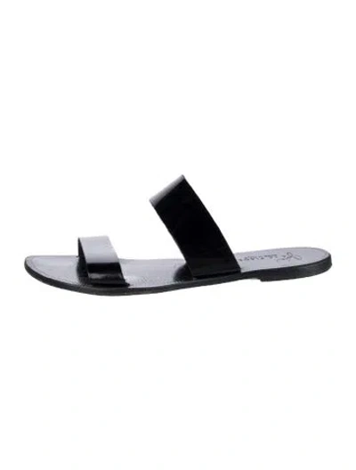 Pre-owned Joie Leather Slides In Black