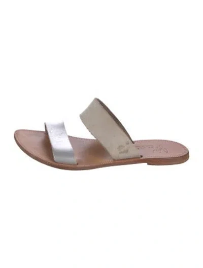 Pre-owned Joie Leather Slides In Black/brown