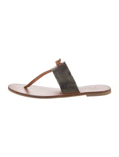 Pre-owned Joie Leather Slides In Brown