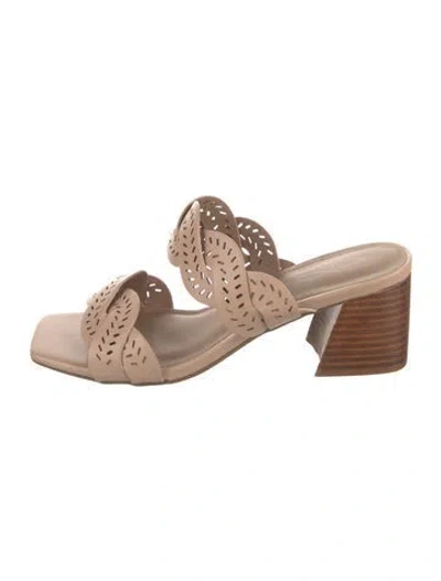 Pre-owned Joie Leather Slides In Neutral