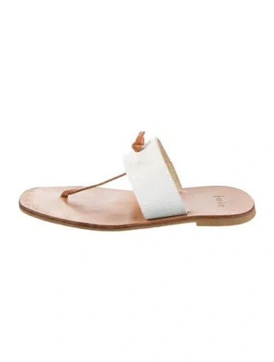 Pre-owned Joie Leather Slides In White