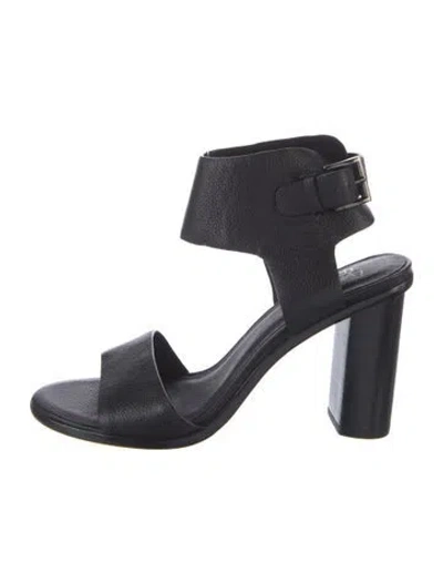 Pre-owned Joie Leather Slingback Sandals In Black