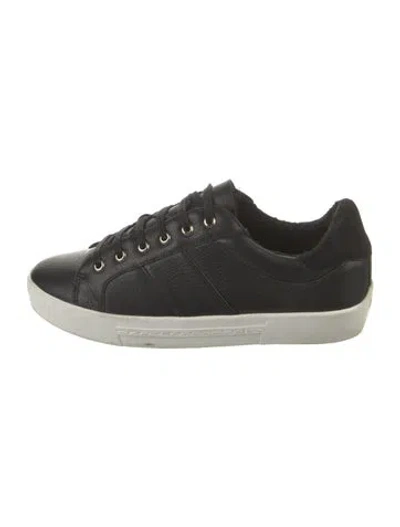 Pre-owned Joie Leather Sneakers In Black