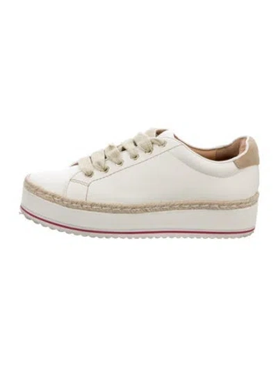 Pre-owned Joie Leather Sneakers In White