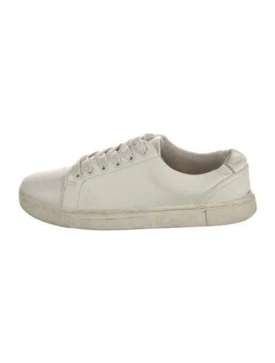 Pre-owned Joie Leather Sneakers In White