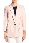 Joie Lian Rose Blush Linen Blazer In Multi