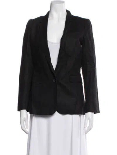 Pre-owned Joie Linen Blazer In Black