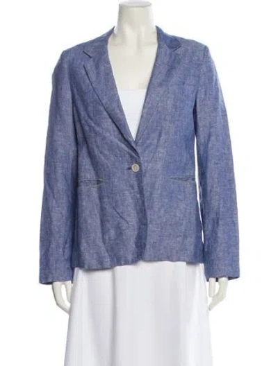 Pre-owned Joie Linen Blazer In Blue