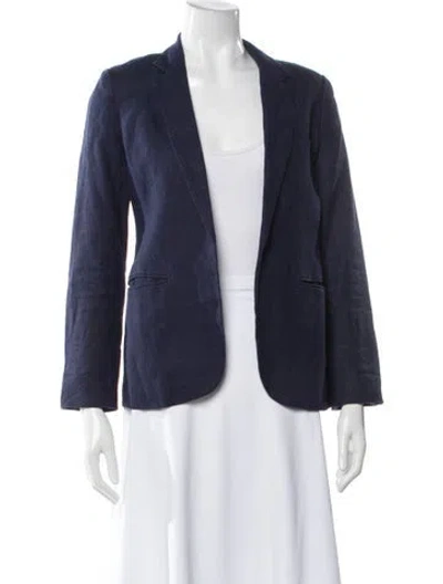 Pre-owned Joie Linen Blazer In Blue