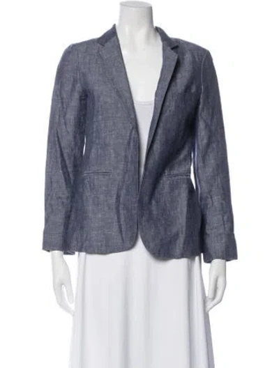 Pre-owned Joie Linen Blazer In Blue