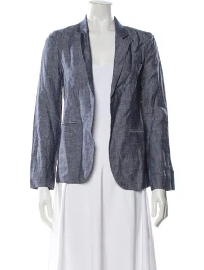 Pre-owned Joie Linen Blazer In Blue