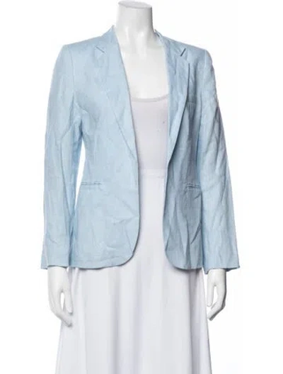 Pre-owned Joie Linen Blazer In Blue