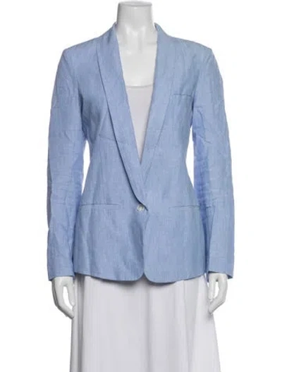 Pre-owned Joie Linen Blazer In Blue