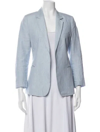 Pre-owned Joie Linen Blazer In Blue
