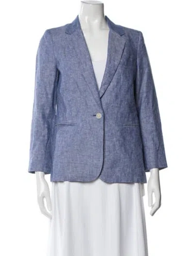 Pre-owned Joie Linen Blazer In Blue